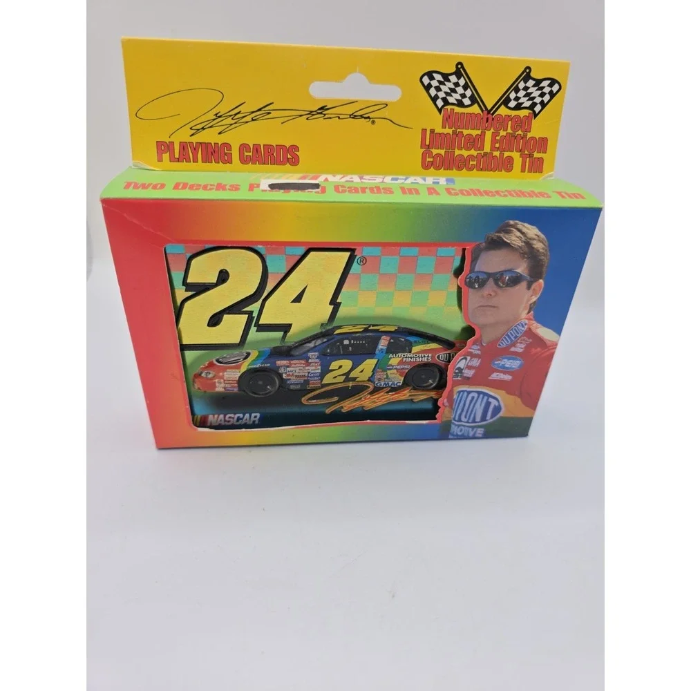 Nascar Jeff Gordon playing cards two decks In Tin. New! In Original Packaging.